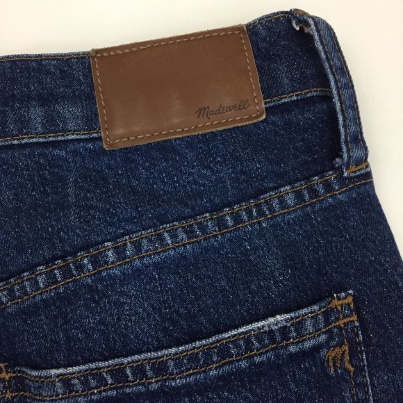 MADEWELL Medium/Dark Wash The High Rise Slim Boyjean 5 Pocket Jeans - Picture 9 of 10